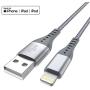 iPhone Charger Lightning Cable XnewCable 4Pack(10ft 6ft 6ft 3ft) Apple MFi Certified Nylon Braided Long Fast USB Cord Compatible for iPhone 11Pro MAX Xs XR X 8 7 6S 6 Plus SE 5S 5C (Gray)