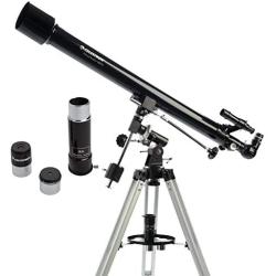 Celestron - PowerSeeker 60EQ Telescope - Manual German Equatorial Telescope for Beginners - Compact and Portable - BONUS Astronomy Software Package - 60mm Aperture