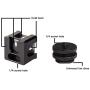 Hot Shoe Camera Mount Adapter - Aluminium Quadruple Cold Shoe Adapter for Lights, LED Monitors, Microphones, Audio Recorder & Studio Flash Video Camera