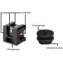 Hot Shoe Camera Mount Adapter - Aluminium Quadruple Cold Shoe Adapter for Lights, LED Monitors, Microphones, Audio Recorder & Studio Flash Video Camera