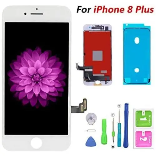 Compatible with iPhone 8 Plus Screen Replacement White, FFtopu LCD Display & Touch Screen Digitizer Frame Assembly Set with 3D Touch Free Repair Tool(5.5 Compatible with iPhone 8 Plus Screen Replacement White, FFtopu LCD Display & Touch Screen Digitizer Frame Assembly Set with 3D Touch Free Repair Tool(5.5