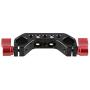 CAMVATE 15mm Rod Clamp with 1/4"-20 Thread for DLSR Camera Rig Cage Baseplate (Red)-2PCS