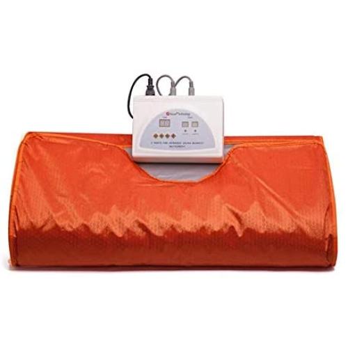 S SMAUTOP Infrared FIR Sauna Blanket, Body Shaper Weight Loss Professional Sauna Slimming Blanket Detox Therapy Anti Ageing Beauty Machine(Orange)