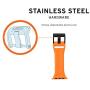 URBAN ARMOR GEAR UAG Compatible with Apple Watch 44mm 42mm Series 5/4/3/2/1 Silicone Band Scout [Orange] Slim Adjustable Waterproof Sporty Replacement Watch Strap