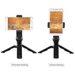 Phone Tripod, Andoer Camera stabilizer 1/4 Screw Handheld Mini Universal Smartphone Holder Tripod for iPhone Samsung Android Multi-Use Pistol Grip
