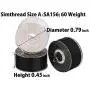 Simthread Size A SA156 Prewound Bobbin Thread with Storage Plastic Box Bundle | White+Black Colors(60WT) & 25pcs White Colors(90WT)
