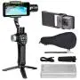 Freevision Pan Axis 360° Unlimited Gimbal Stabilizer for GoPro Hero 7/6/5/4/3 DJI Osmo Action, Yi Cam 4K, RX0, AEE, SJCAM Sports Cams Action Camera, with 17h Run Time Tripod Stand Premium Vilta M Pro