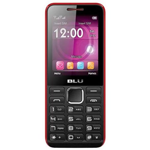 BLU Tank II T193 Unlocked GSM Dual-SIM Cell Phone w/ Camera and 1900 mAh Big Battery - Unlocked Cell Phones - Retail Packaging - Black Red