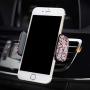 eing Bling Crystal Car Phone Mount with One More Air Vent Base,Universal Cell Phone Holder for Dashboard,Windshield and Air Vent,Pink