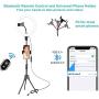 10" LED Selfie Ring Light with Tripod Stand and Phone Holder for Live Stream, Makeup Light with Stand, Tiktok YouTube Video Photography, Compatible for iPhone Android