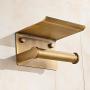 JINZER Toilet Paper Holder Antique Brass Toilet Paper Hanger with Mobile Phone Storage Shelf -Wall Mount (2#)