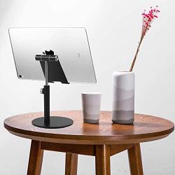 Co-Goldguard Adjustable Tablet Stand Cell Phone Desk Holder Aluminum Desktop Stand Solid Anti-Slip Portable Universal Holders Compatible with All Mobile Smart Phone Tablet,Black