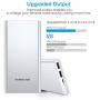Poweradd 2ND Gen Pilot 2GS 10000mAh Power Bank, Dual USB Port 3.4A Portable Charger with High-Speed Charge for iPhone, Ipad, Samsung, Mobile Phones and Tablet- Silver