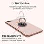 Velvet Caviar Cell Phone Ring Holder - Finger Ring & Stand - Improves Phone Grip Compatible with iPhone, Galaxy and Most Cases (Except Silicone/Leather) - Barbell