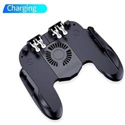 Bluetooth Game Controller, H9 Six Finger Game Controller Gamepad Trigger Shooting Free Fire Cooling Fan Gamepad Joystick for iOS for Android Mobile Phone-Charging Fan-