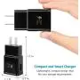 Adaptive Fast Charging Wall Charger Adapter for Samsung Galaxy S10 S9 S8 S7 S6 Edge/Plus/Active,Note 9,Note 8,Note 5,LG G5 G6 G7 V20 V30,iPhone and More Phone Charger Block Plug (4 Pack)