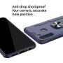 Phone Case for Samsung Galaxy A21 with Tempered Glass Screen Protector Cover and Magnetic Stand Ring Holder Slim Hybrid Hard Cell Accessories Glaxay A 21 21A A21Case GalaxyA21 A215 2020 Cases Blue