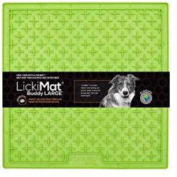 Lickimat Classic Buddy, Dog Slow Feeders for Boredom & Anxiety Reduction; Perfect for Food, Treats, Yogurt, or Peanut Butter. Fun Alternative to a Slow Feed Dog Bowl, Size Large