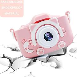 Te-Wai Kids Digital Camera for Girls LCD HD 2.0 Inches Screen Gifts for Boys ,Children Toddler HD Video Camera Mini Camcorder Gift for 3-12 Years Old Child Selfie Camera with16GB Memory Card (Pink)