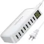 Multi USB Charger Charging Station, slitinto 8-Port USB Charger Station with LCD Display, Desktop USB Station Compatible iPhone X / 8/7 / 7Plus / 6s / 6Plus, iPad, Samsung Galaxy/Note and More Multi USB Charger Charging Station, slitinto 8-Port USB Charger Station with LCD Display, Desktop USB Station Compatible iPhone X / 8/7 / 7Plus / 6s / 6Plus, iPad, Samsung Galaxy/Note and More