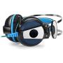 Headset Headphone 3.5mm Gaming Game Earphone Headband with Mic Stereo Bass LED Light for PS4 PC Computer Laptop Mobile Phones (Color : Blue)