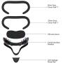 KIWI design VR Facial Interface Bracket & PU Leather Foam Face Cover Pad Replacement & Protective Lens Cover & Anti-Leakage Nose Pad Custom Set for Oculus Quest Accessories, 5-Piece Set