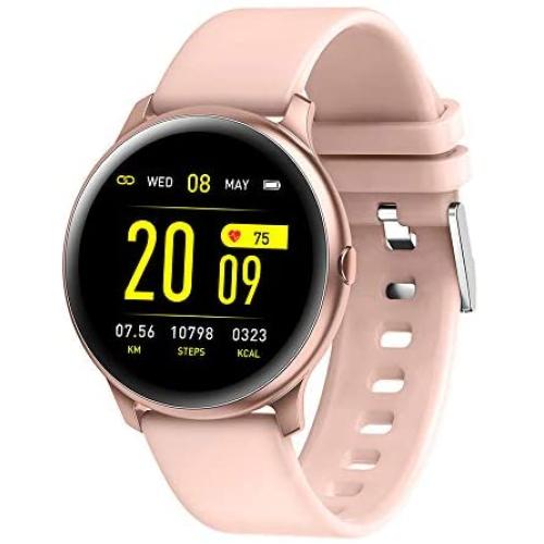 RUNDOING Smart Watch for Android Phones, 1.3 Inch Color Screen Fitness Tracker Activity Tracker, Heart Rate Monitor Fitness Watch,Compatible with iOS and Android