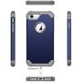 BENTOBEN Compatible with iPhone 8 Case and iPhone 7 Case 3 in 1 Hard Cover Hybrid Soft Silicone Bumper Shockproof Rugged Heavy Duty Slim Non-Slip Full Body Protective Phone Cases Navy Blue&Grey
