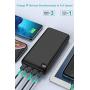 Power Bank 26800mAh Portable Charger, IXNINE High Capacity Phone Charger Compact External Battery Pack with LED Display and 4 Fast Charging Outputs for iPhone Samsung LG iPad etc.