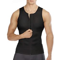 Wonderience Compression Shirts for Men Undershirts Slimming Body Shaper Waist Trainer Tank Top Vest with Zipper