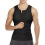 Wonderience Compression Shirts for Men Undershirts Slimming Body Shaper Waist Trainer Tank Top Vest with Zipper
