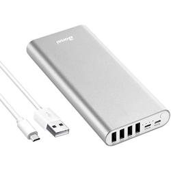 Power Bank 20000mAh,(Thinnest Aluminum)(Ultra High Capacity) BONAI External Battery Pack,4 USB Output Ports(4.8A) Portable Charger,High-Speed Charging for iPhone XS Max 8 7 Plus Samsung S9 S8 - Sliver