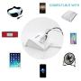 USB Charging Station, Multi Port USB Charger, Cell Phone Charging Station with Side Holder, 4 Port Charging Station Compatible with iPhone,Samsung,Tablet,Powerbank and More (NOT Wireless Charger)