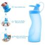 SYOSIN Dog Water Bottle,Foldable Pet Water Bottle,Leak Proof Dog Water Dispenser with Collapsible Bowl,Lightweight and Convenient Dog Travel Water Bottle for Walking, Hiking(500ml)