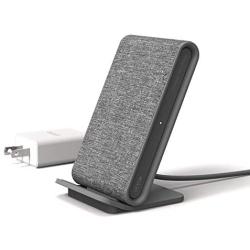 iOttie Ion Wireless Fast Charging Stand || Qi-Certified Charger 7.5W for Iphone XS Max R 8 Plus 10W for Samsung S9 Note 9 | Includes USB C Cable & AC Adapter | Ash