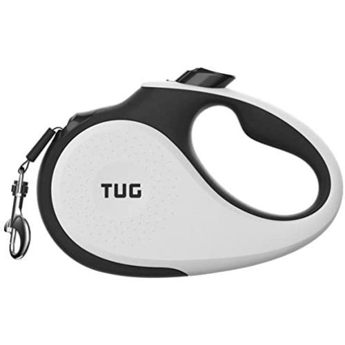 TUG 360° Tangle-Free, Heavy Duty Retractable Dog Leash with Anti-Slip Handle; 16 ft Strong Nylon Tape/Ribbon; One-Handed Brake, Pause, Lock