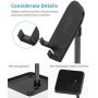 Cell Phone Stand for Desk,Height Angle Adjustable Phone Stand,Deep Dream Desktop Sturdy Aluminum Metal Phone Holder,Compatible with iPhone/iPad/Kindle/Mobile Phone/Tablet,4-13in