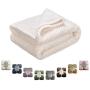 Msicyness Dog Blanket, Premium Fleece Fluffy Throw Blankets Soft and Warm Covers for Pets Dogs Cats(X Large Beige)