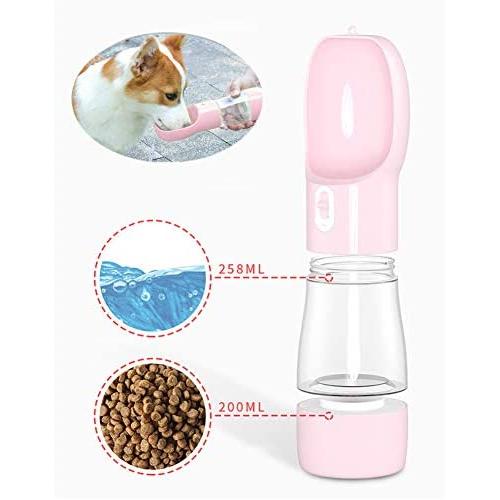 Misthis Dog Travel Water Bottle,Portable Dog Water Bottle Pet Drinking Bottle Drink Cup Dish Bowl Dispenser for Walking Traveling Hiking, Multifunctional Outdoor Water&Food Bowl for Dogs and Cats