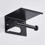 San 304 Stainless Steel Black Bathroom Toilet Paper Towel Holder Roll Holder Paper Holder Creative Wall Mounted Tissue Box Mobile Phone Holder Accessories Without Cover (13012582)