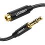 UGREEN Headphone Extension Cable, 3.5mm Audio Male to Female Stereo Extension Adapter Nylon Braided Cord Compatible for iPhone, iPad, Smartphones, Headphones, Tablets, Media Players, Gold-Plated 3FT