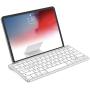 Nulaxy KM13 Wireless Bluetooth Keyboard with Sliding Stand Compatible with Apple iPad iPhone Samsung Android Windows Tablets Phones Keyboard - Silver