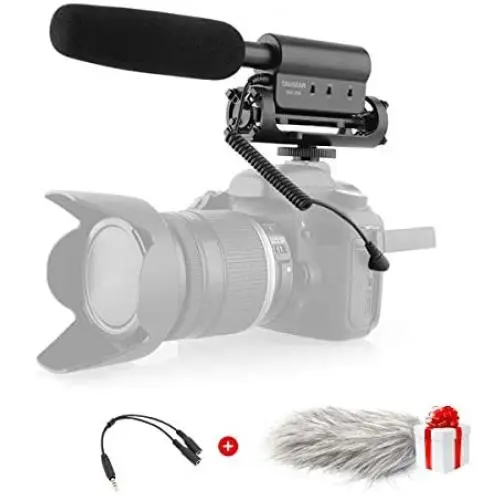 TAKSTAR SGC 598 Shotgun Mic On Camera Interview Microphone with Smartphone Connecting Cable, with Deadcat Windscreen, for Camera, Camcorder TAKSTAR SGC 598 Shotgun Mic On Camera Interview Microphone with Smartphone Connecting Cable, with Deadcat Windscreen, for Camera, Camcorder