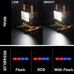 [15W 24LED] Spotlights Work Lights Outdoor Camping Lights, Built-in Rechargeable Lithium Batteries (With USB Ports to charge Mobile Devices)