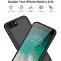 Battery Case for iPhone 8plus/7plus/6 Plus/6s Plus, Upgraded [8500mAh] Protective Portable Charging Case Rechargeable Extended Battery Pack for Apple iPhone 8plus/7plus/6 Plus/6s Plus(5.5) - Black