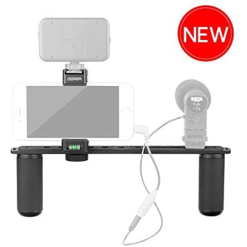 Gimbal Dual Handle, Sevenoak SK-PSC4 Dual Grip Stabilizer System for iOS iPhone X 8 7 7plus 6 LG Google Samsung Device GoPro Hero5 Hero6 Action Camera YouTube Livestrem 3D Video Micro Film