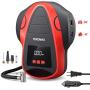 TEROMAS Tire Inflator Air Compressor, Portable DC/AC Air Pump for Car Tires 12V DC and Other Inflatables at Home 110V AC, Digital Electric Tire Pump with Pressure Gauge