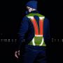 VIZPET Reflective Running Vest Led Safety Vest with Adjustable Waist & Large Pocket Night Light High Visibility for Jogging Biking Motorcycle Walking
