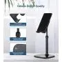 Cell Phone Stand, Moreslan Angle Height Adjustable Phone Stand Holder Tablet Stand for Desk, Compatible with iPhone Android Phones Tablet Kindle - Black Cell Phone Stand, Moreslan Angle Height Adjustable Phone Stand Holder Tablet Stand for Desk, Compatible with iPhone Android Phones Tablet Kindle - Black