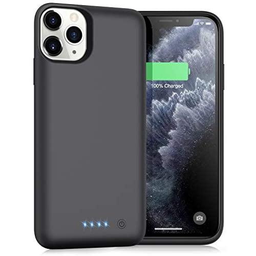 Battery Case for iPhone 11 Pro Max,Upgrade 7800mAh Portable Charging Case for iPhone 11 Pro Max Rechargeable Backup External Battery Pack Extended Battery Protective Charger Case(6.5inch)-Black